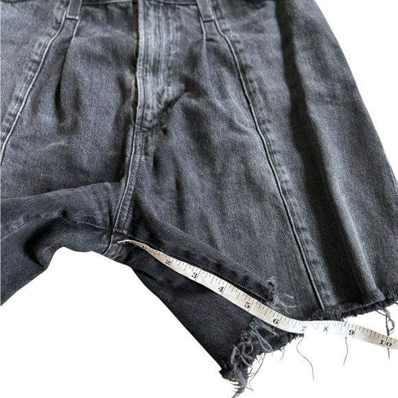 Agolde Pieced Angled Shorts in Shambles - Picture 7 of 8